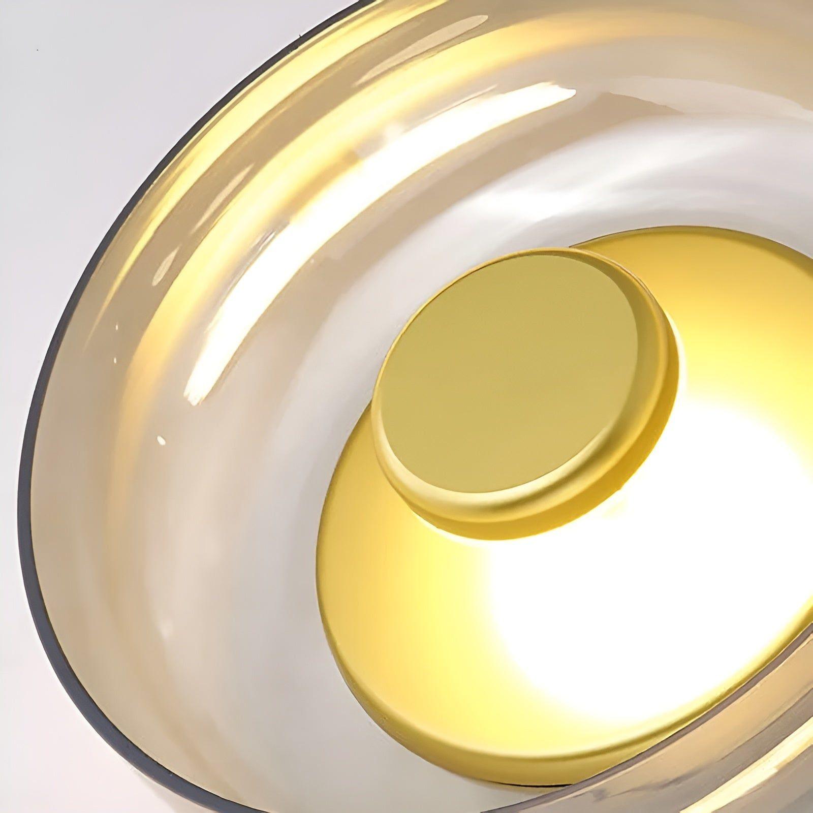 Elegant Gouden Wandlamp met Gerookt Glas - Scandinavische LED Muurlamp voor Gangen en Woonkamers