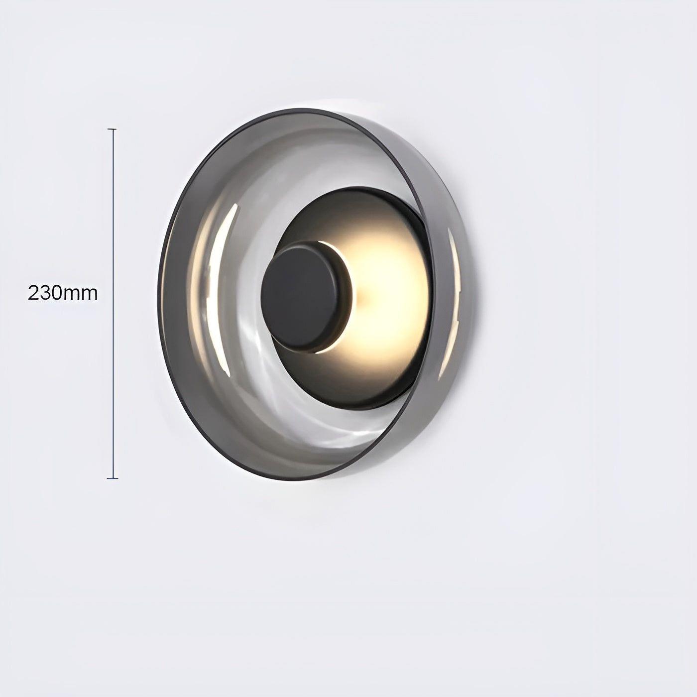 Elegant Gouden Wandlamp met Gerookt Glas - Scandinavische LED Muurlamp voor Gangen en Woonkamers