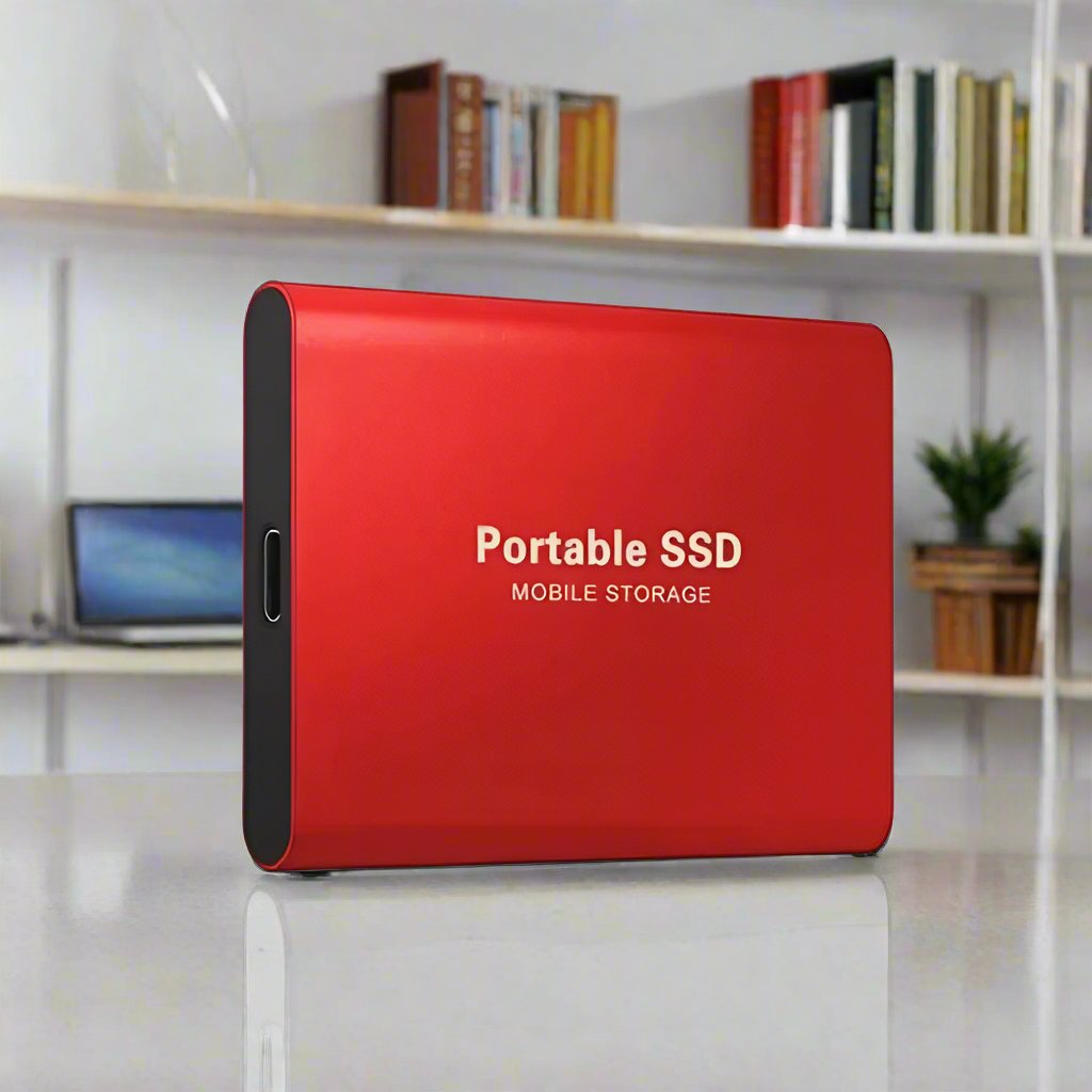 Draagbare externe SSD Supersnel | Mobiele opslag | Snelle opslag voor laptop en pc- SpeedFast Storage Devices SEREIN Rood 2TB