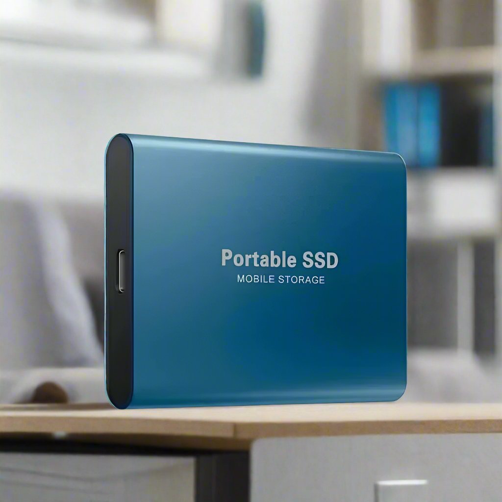 Draagbare externe SSD Supersnel | Mobiele opslag | Snelle opslag voor laptop en pc- SpeedFast Storage Devices SEREIN Blauw 2TB