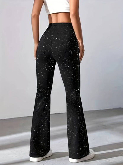Flared Broek In Glitterstof - Maak Je Outfit Stralend!