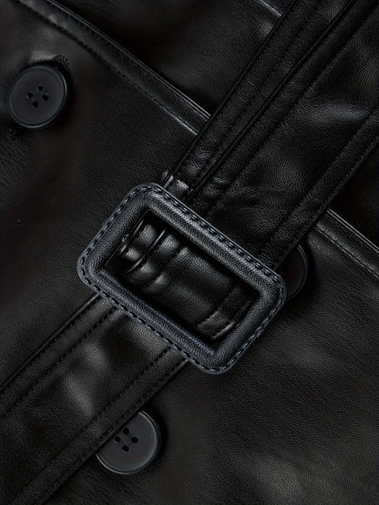 Trenchcoat Dubbelrijige Getailleerde In Vintage Stijl