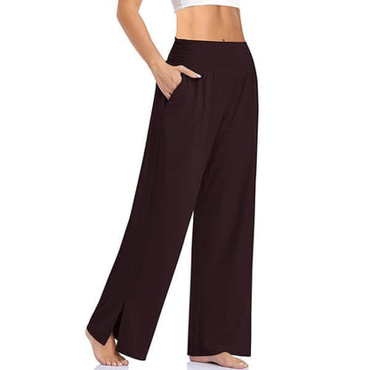 Comfortabele Yogabroek Voor Ontspanning En Stijl Koffie