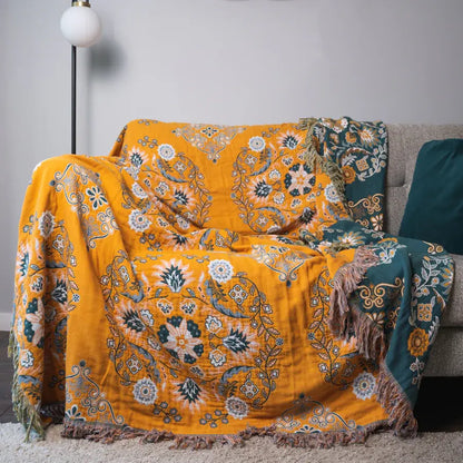 Ownkoti Vintage Dekentje Bloem Sofa Dekking Blankets SEREIN