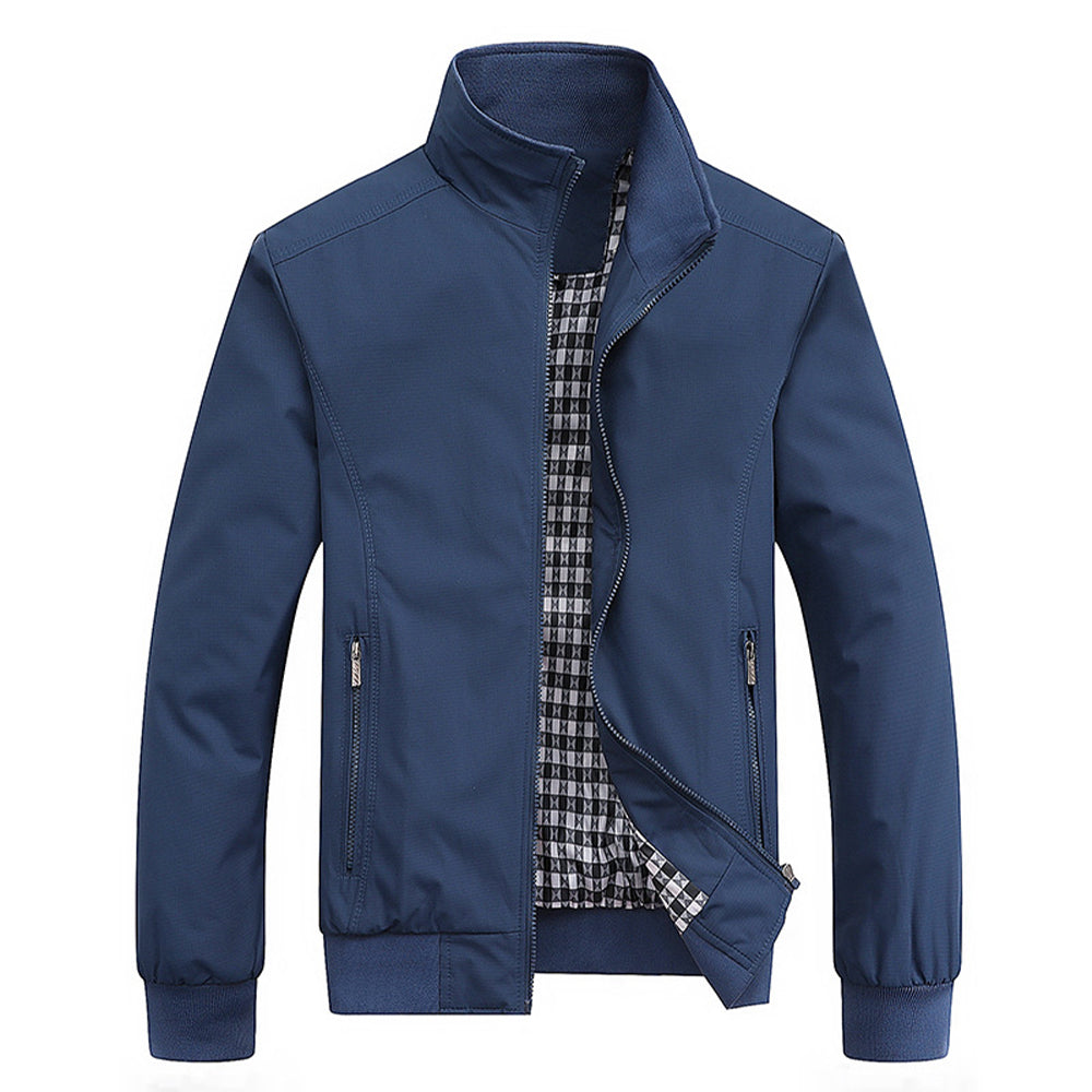 Wind- en Waterdichte Jas Voor Heren Met Veelzijdig Comfort En Tijdloze Look Blauw