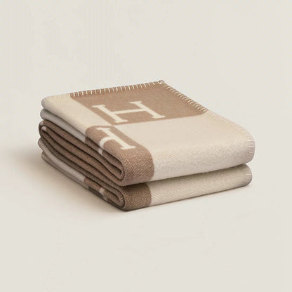 Elegante Wol-Kaschmir-Deken Home & Decor Blanket SEREIN Beige 140x170 cm