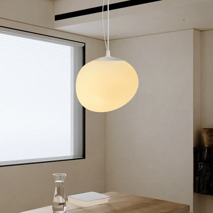 Boden witte kiezel hanglamp Groot: Dia 31 cm x H 26 cm