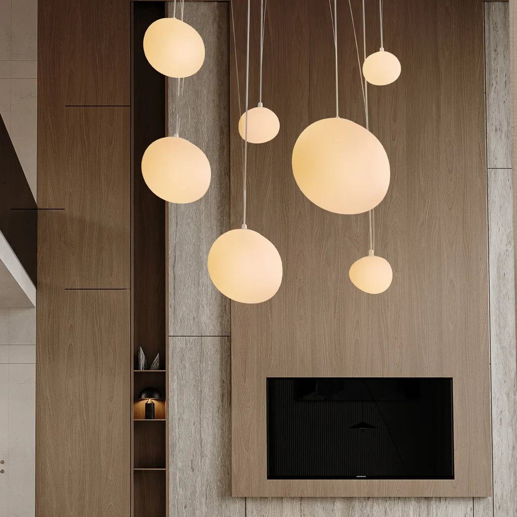 Boden witte kiezel hanglamp