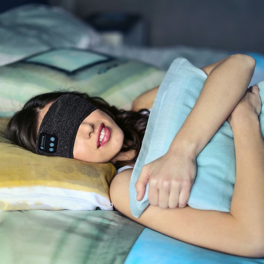 Innovatieve Bluetooth Slaapriem met Geluidsisolatie en Kristalhelder Geluid – Ultiem Comfort voor Ontspanning en Slaap Zwart