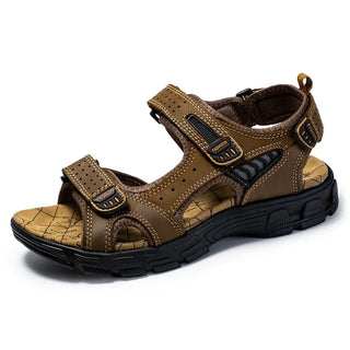 Sandalen Met Klitterband Voor Mannen En Vrouwen Comfort Donkerbruin