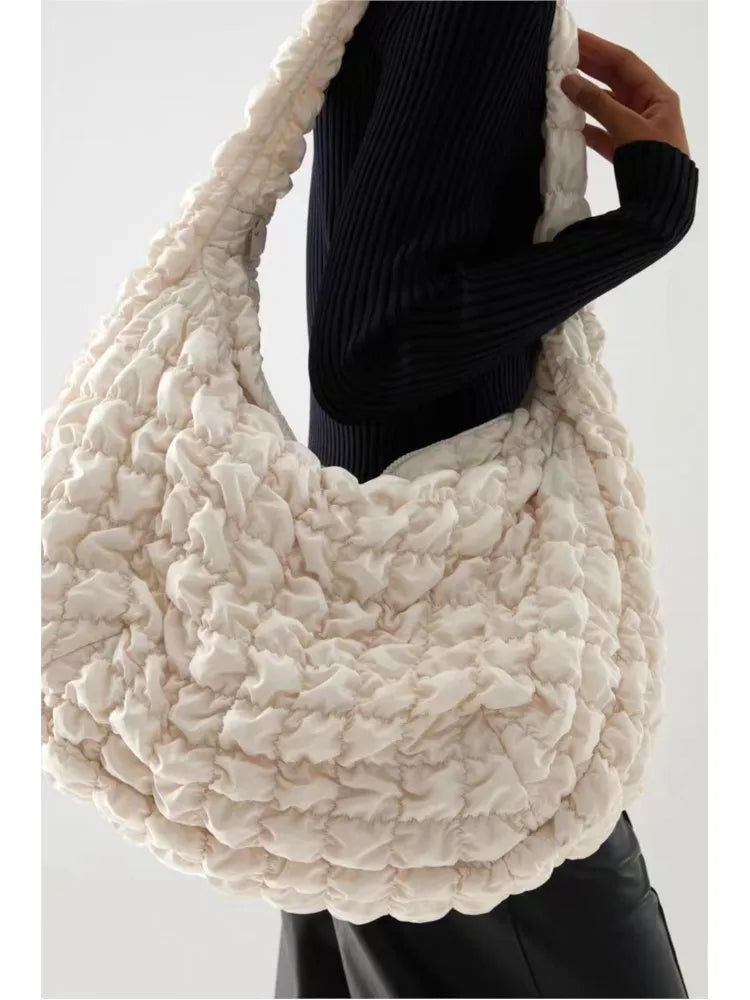 Unisex Dons Schoudertas Lichtgewicht Zwart Voor Reizen