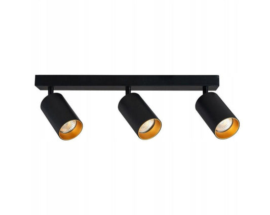 Spotskinne 3 Justerbar Zwart/Messing voor Prachtige Verlichting
