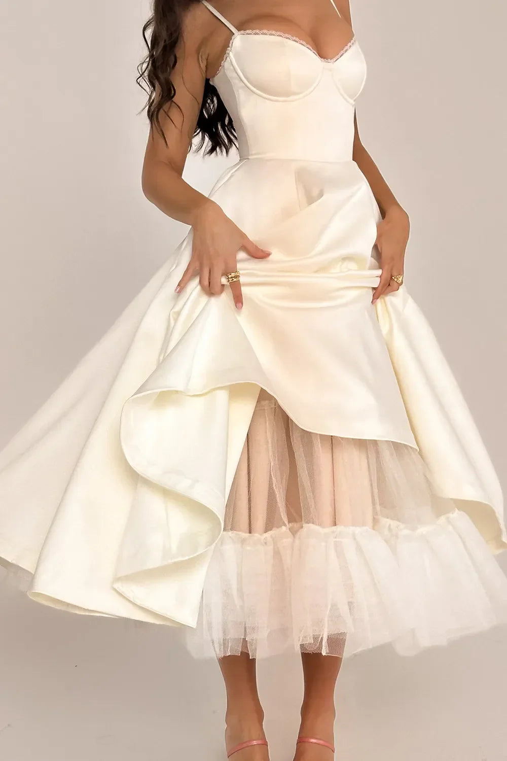 Selene Midi Jurk - Wit
