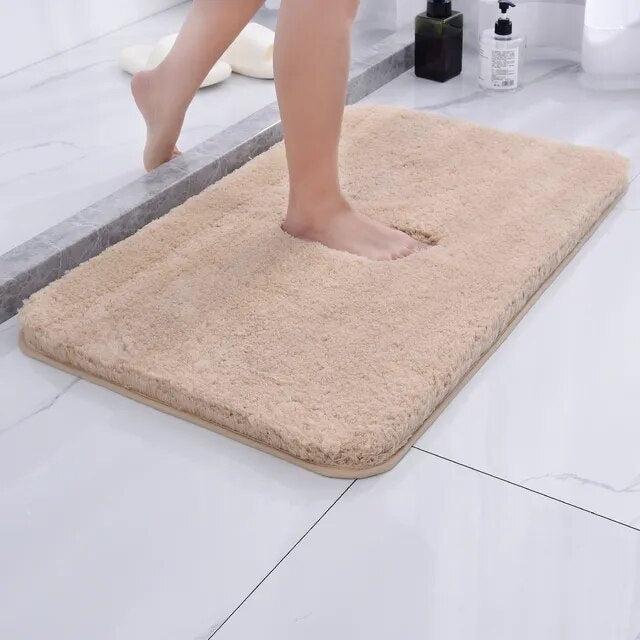 Ultra-Zachte Badmat Antislip – Sneldrogend Microvezel 50 x 80 cm voor Luxe Comfort en Veiligheid in de Badkamer Badmatten SEREIN Klein(40x60cm) Beige