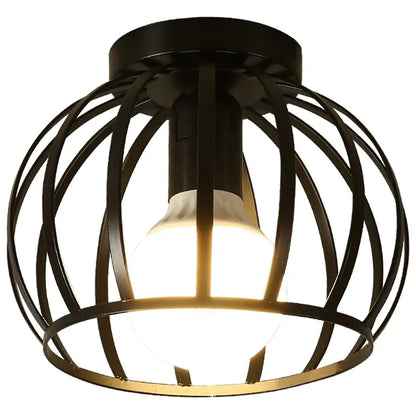 Industriële Plafondlamp Zwart – Open Afwerking voor Stijlvolle Ruimtes