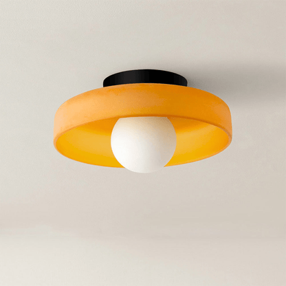 Moderne Ronde Plafondlamp Oranje (Mat)