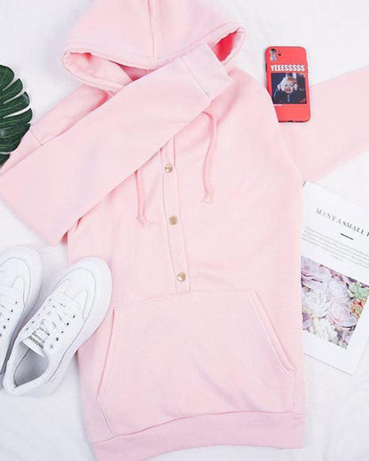Dames Hoodies Relaxte met Trekkoorden Zacht Katoenmix