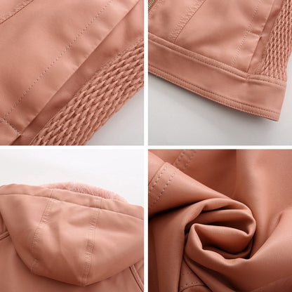 Suede Leren Jas Voor Vrouwen Zacht Leer Normale Pasvorm