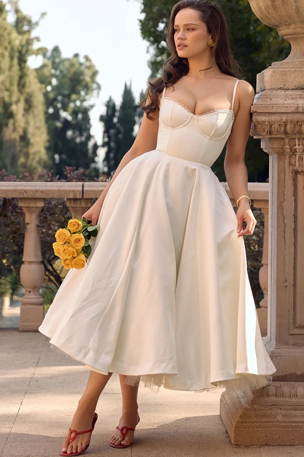 Selene Midi Jurk - Wit