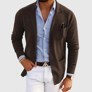Stelvio | Stijlvolle herenblazer met casual details Bruin