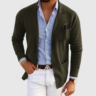 Stelvio | Stijlvolle herenblazer met casual details Donkergroen