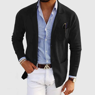 Stelvio | Stijlvolle herenblazer met casual details Zwart