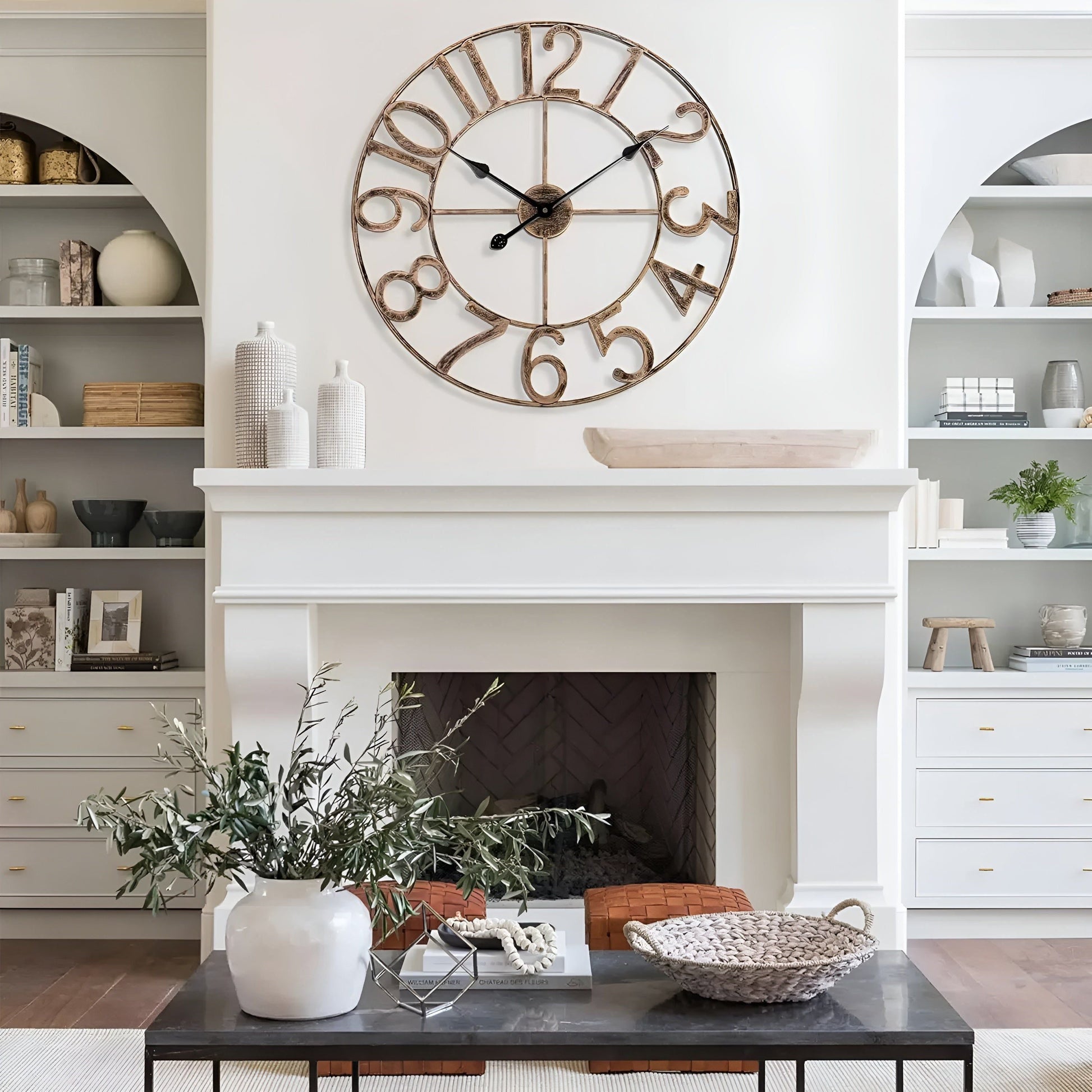 RetroTime Klok - Retro-Digitale Wandklok van Metaal