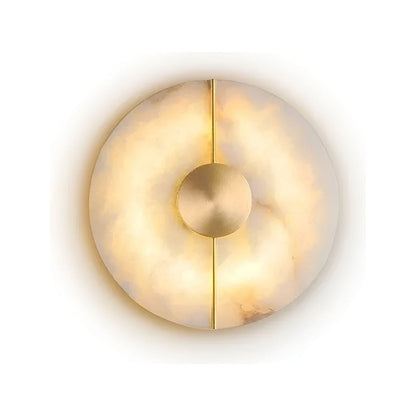 Noordse Wandlamp van Marmer met Warme Witte LED Verlichting - Stijlvolle Zwarte Muurlamp voor Binnengebruik Goud Warm Wit