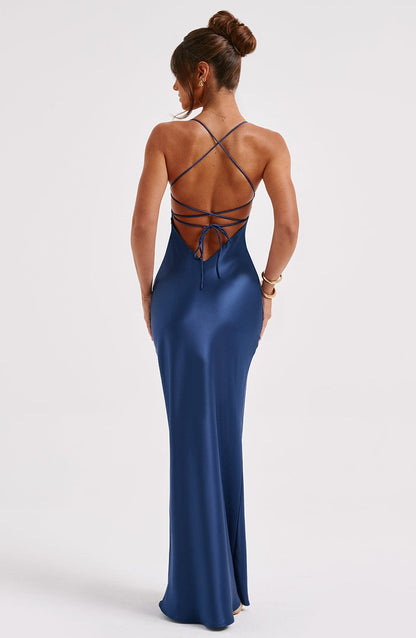 Eiland Dromen Dames Maxi Jurk – Luchtige Zomerjurk met Tropische Look