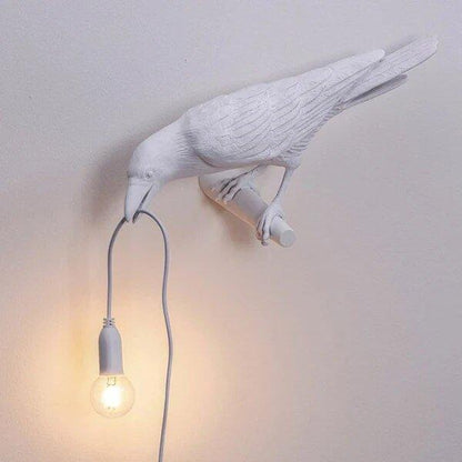Crow Bird Lamp Wit aan de linkerkant