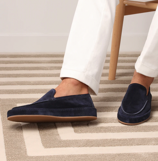 Heren Loafers Gestroomlijnd Silhouet Voetbed met Kussentjes Marineblauw