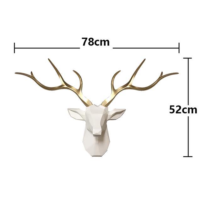 3D Noordse Hertenkop Wandhouder 78cm Voor Muurdecoratie