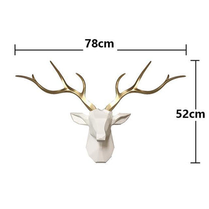 3D Noordse Hertenkop Wandhouder 78cm Voor Muurdecoratie