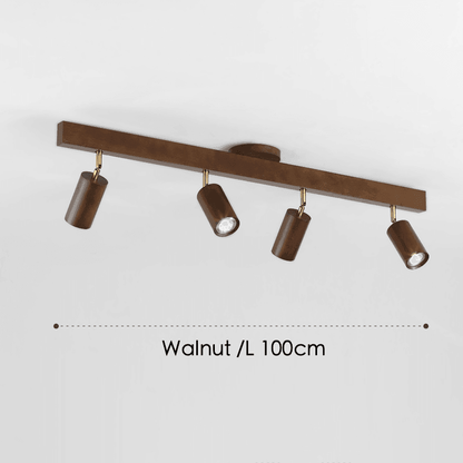 Minimalistische Houten Straler Massief Hout Verstelbare Plafondlamp