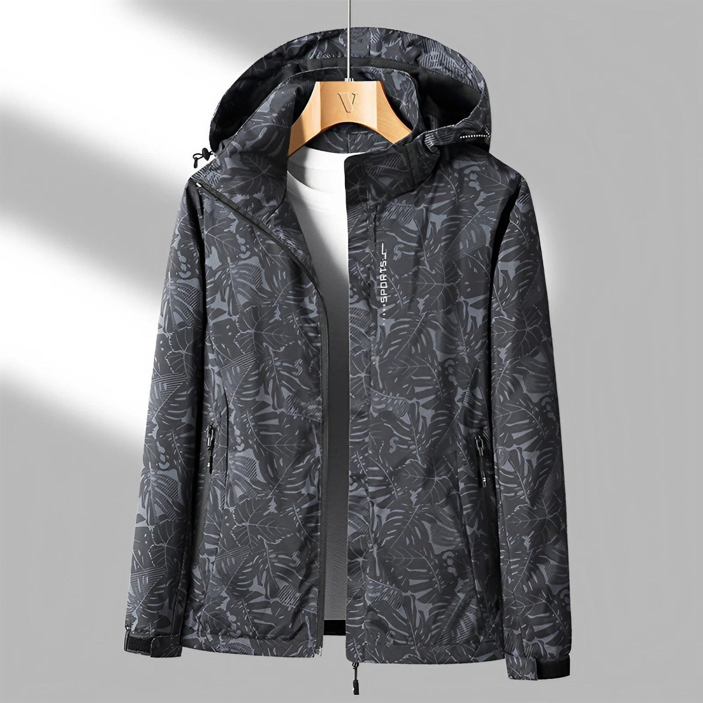 Dames Kapuzenjacke Met Rits Waterdicht Winddichte Licht Zwart