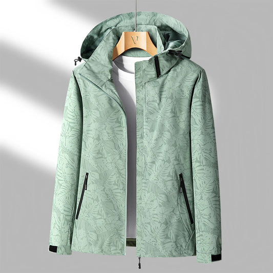 Dames Kapuzenjacke Met Rits Waterdicht Winddichte Licht Turquoise