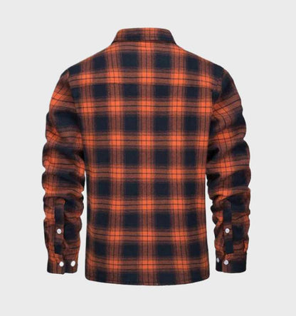 Heren Flanellen Jack Vintage Met Knoopsluiting Fleece - Winterjas Heren