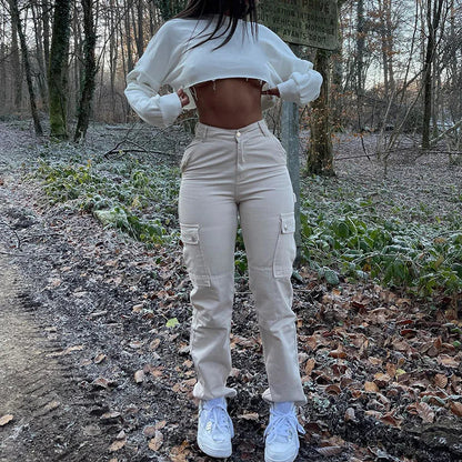 Run Right Back Cargo Pants Voor Dames - Stijlvolle Broek Pants SEREIN Wit S