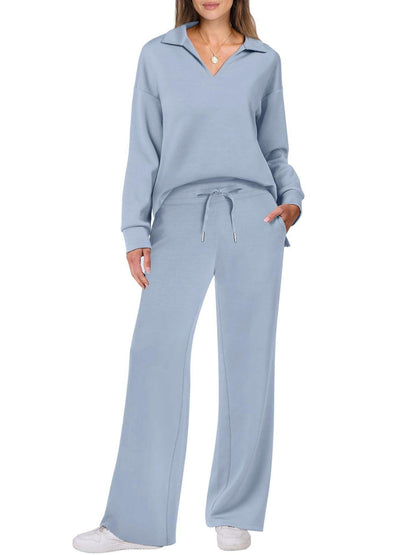 Avenari | Luxe Loungewear Pak Set met Comfy Broek en V-hals
