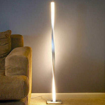 LED Twist Staande Lamp Geplateerd Ijzermetaal 48 Inch