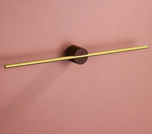 Moderne Handdoekhouder Van Metaal Voor Badkamer Decor Groot (50cm) Houten zadelbruin Goud