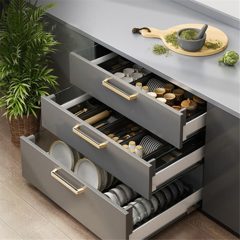 Aluminium Keukenlade Organizer met Antislip en Krasbestendig Ontwerp – Verstelbaar voor Diverse Lades