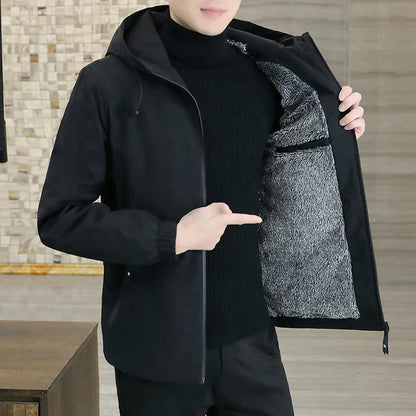 Heren Hoodie Vest Jack Trendy met Capuchon en Zakken Zwart