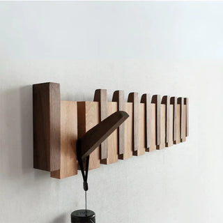 Houten Pianohanger Kapstok Voor Elegante Kledingopslag Walnoot- en beukenhout