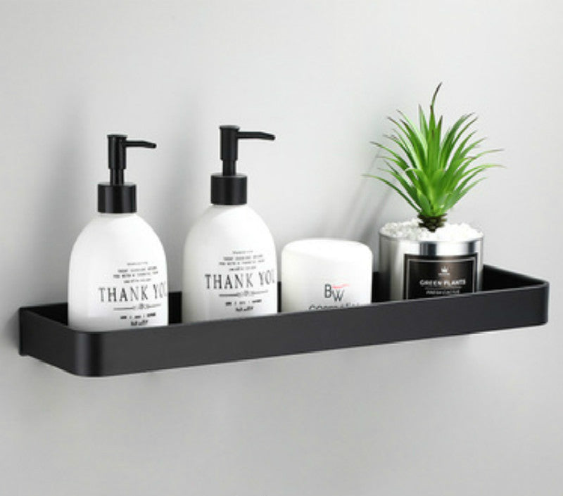 Geen-Boorgat Wandgemonteerd Doucheplank voor badkamer 30 cm 30cm Zwart