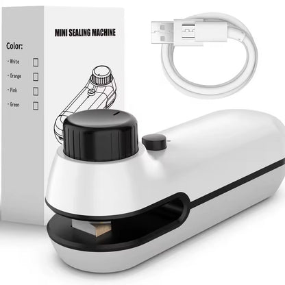 2-in-1 Mini Zaksluiter en Snijder Oplaadbare Handige Keukenaccessoire