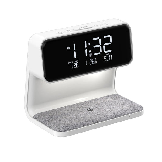 3-in-1 Bedlamp Met Oplaadfunctie, Alarm En LCD-scherm