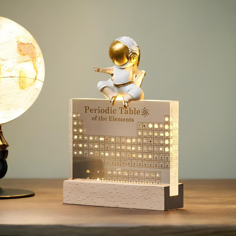 3D Periodiek Systeem met Elementen en Verlichting Decoratie