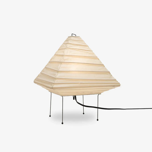 Kōmei Tafellamp – Stijlvolle Verlichting met Japandi-Charme Breedte 30cm x Hoogte 39cm Wit + Zwart EU Plug