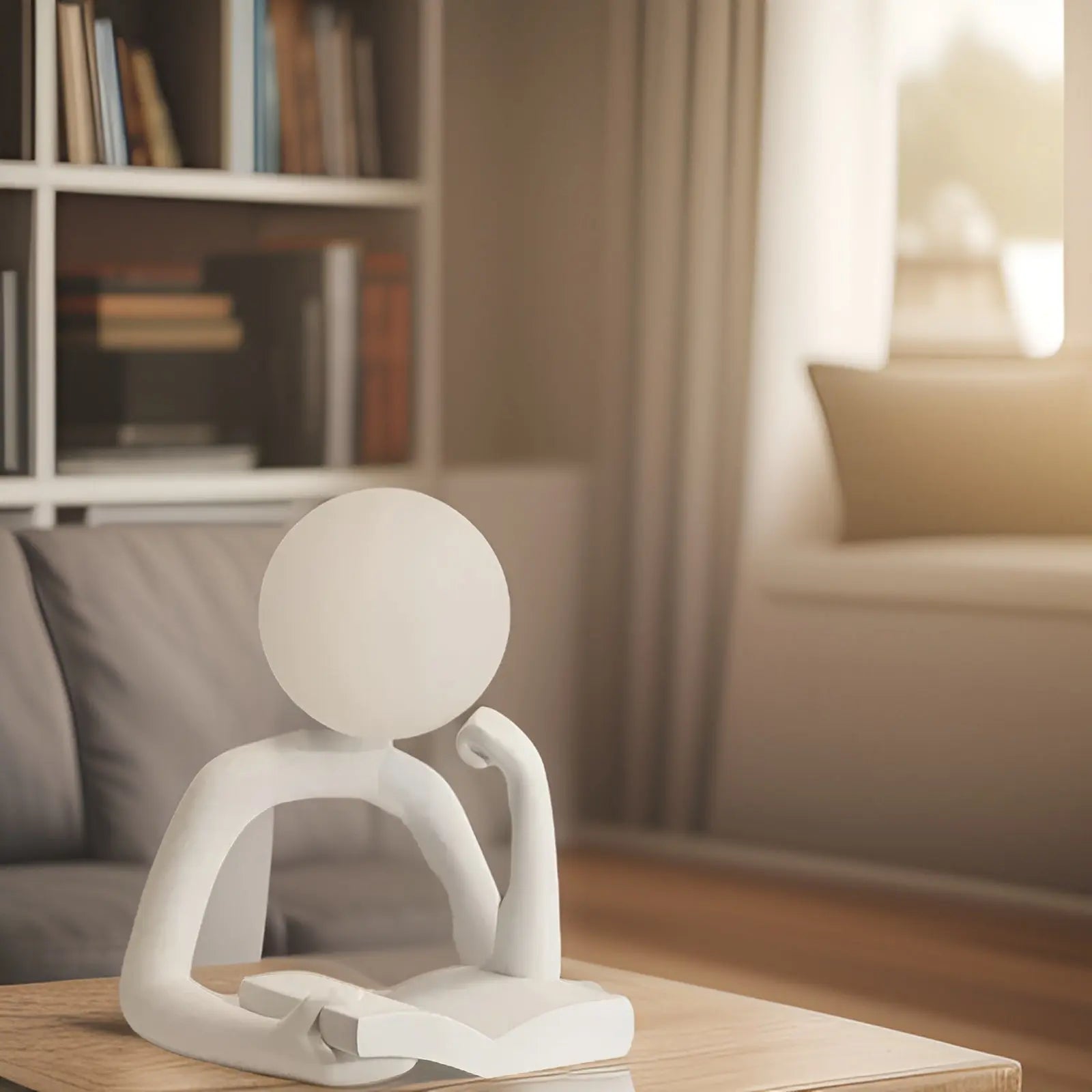Amanti 'Thinker' Esthetische Maan Sculptuur Nachtlamp voor Sfeervolle Verlichting